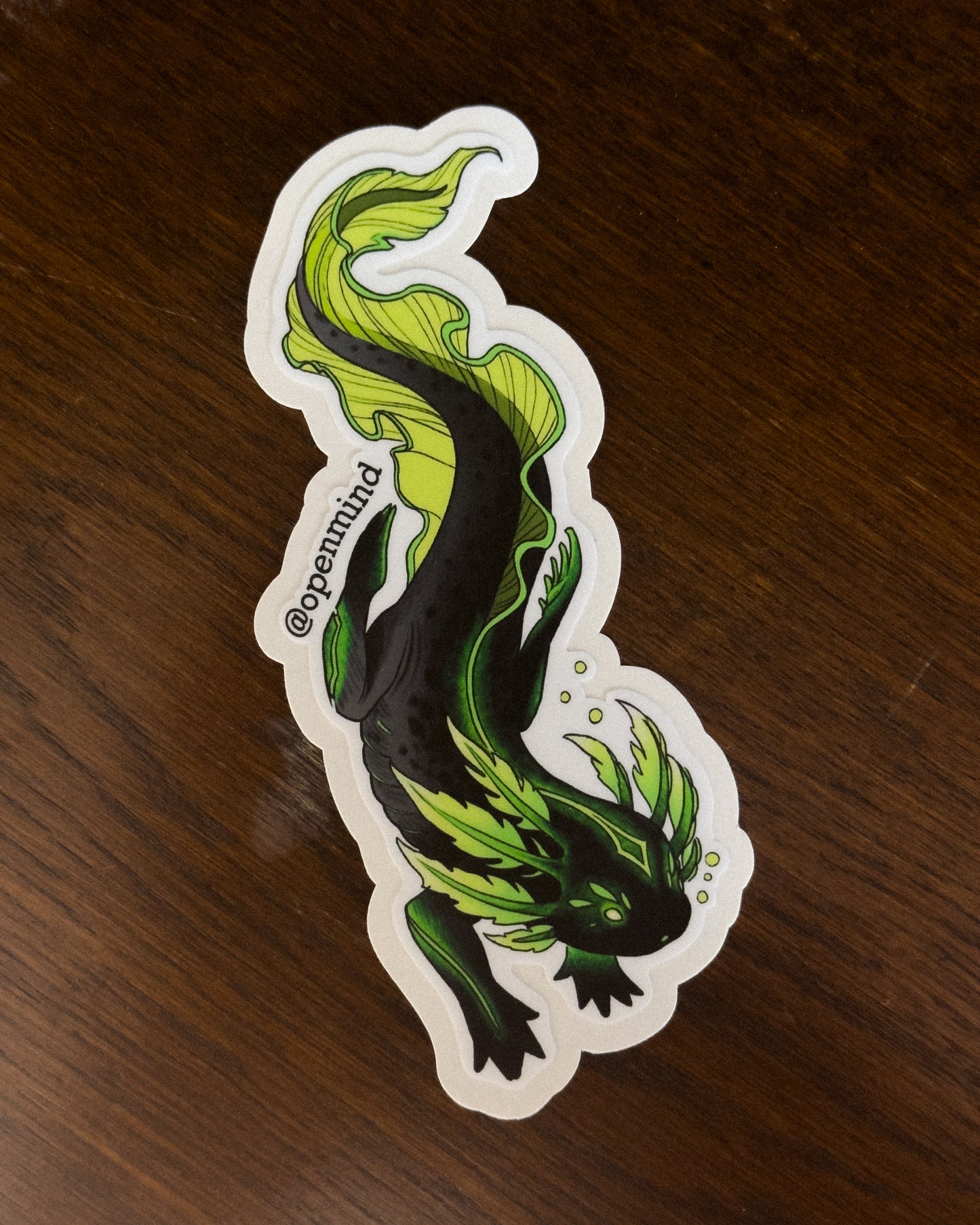 Swimming Axolotl Sticker