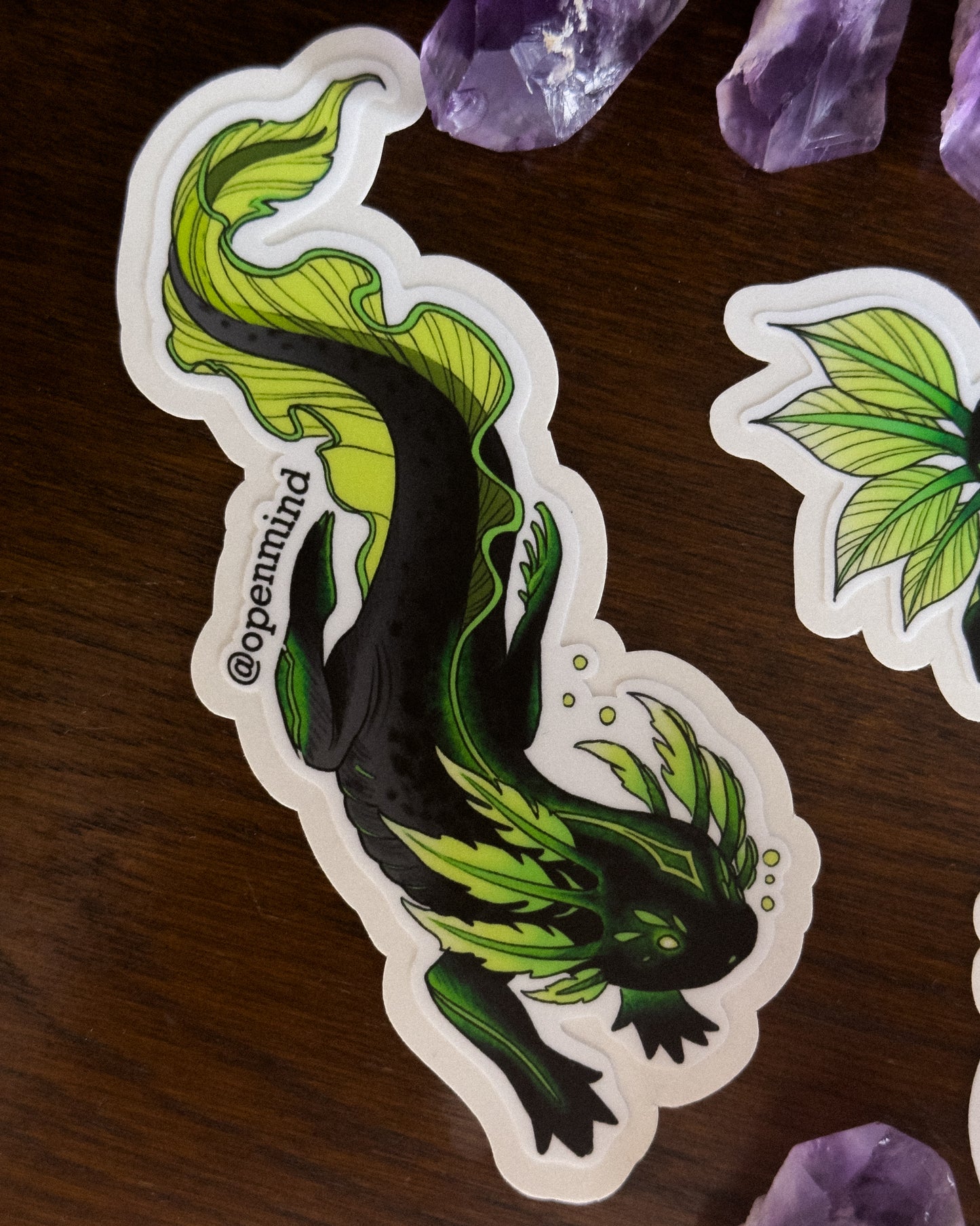 Swimming Axolotl Sticker