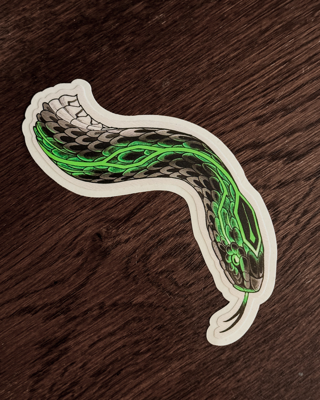 Toxic Snake Head Sticker