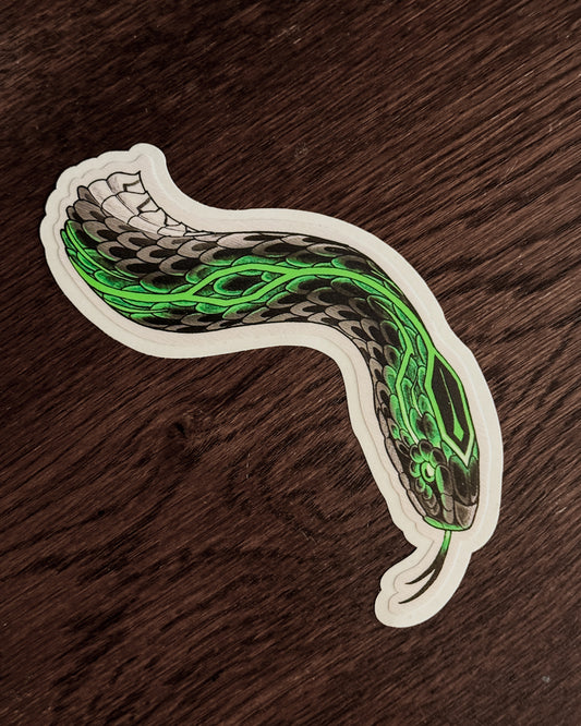 Toxic Snake Head Sticker