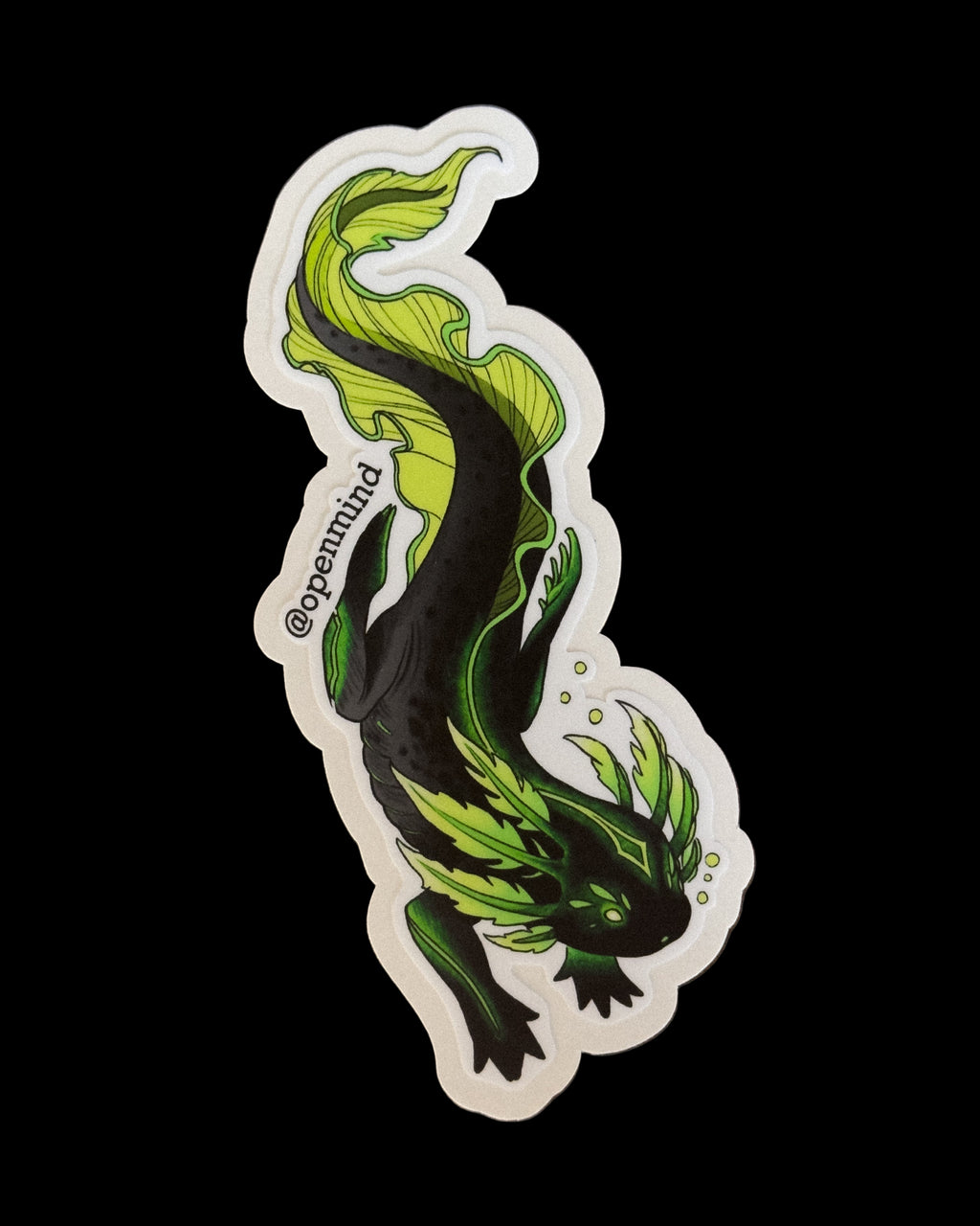 Swimming Axolotl Sticker