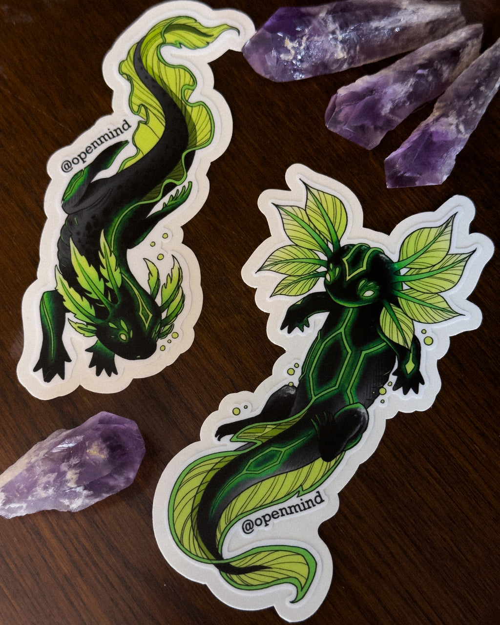 Toxic Axolotl Sticker Set